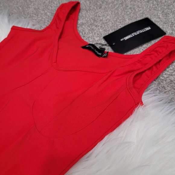Prettylittlething Bodycon Midi Sleeveless Fitted Contoured Dress Size 2 Small - Picture 4 of 8